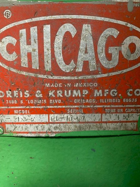 15 Ton x 4 ft, Chicago Mechanical Press Brake Model 135