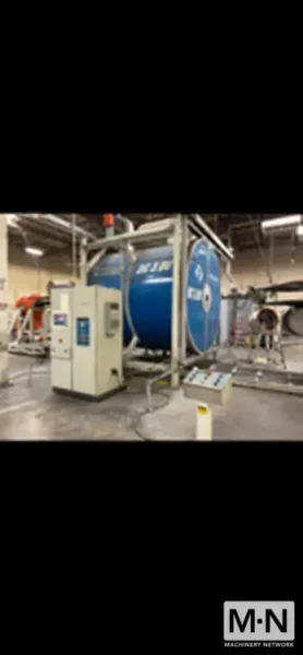 2 ARM ROTOLINE MODEL DC3.00XT ROTATIONAL MOLDING MACHINE MFG 2000
