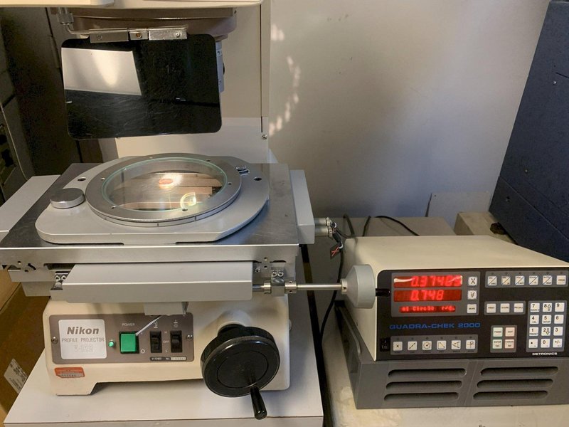 12" NIKON Model V-12BD Bench Top Vertical Beam Optical Comparator, S/N 1100207.