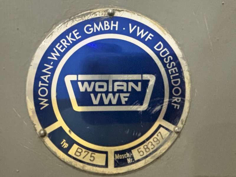 3&quot; WOTAN #B75 HORIZONTAL BORING MILL W/ BUILT IN ROTARY TABLE: STOCK #21028