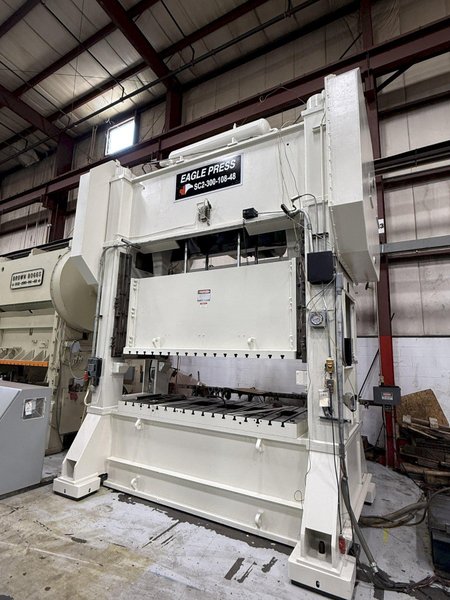 300 ton Eagle SC2-300-108-48 Used Straight Side Stamping Press For Sale, Recondition in Process, Year 1995