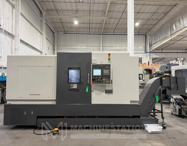 Takisawa TX-50C CNC Turning Center – 12″ Chuck, 5″ Big Bore Lathe