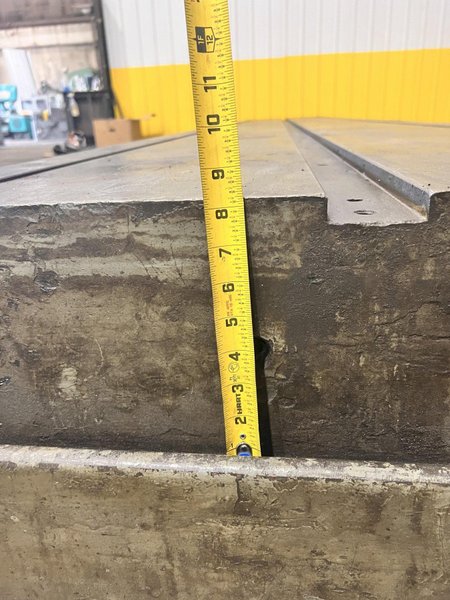 235” X 36” HEAVY DUTY T-SLOTTED PLANER MILL TABLE / FLOOR PLATE: STOCK #23013