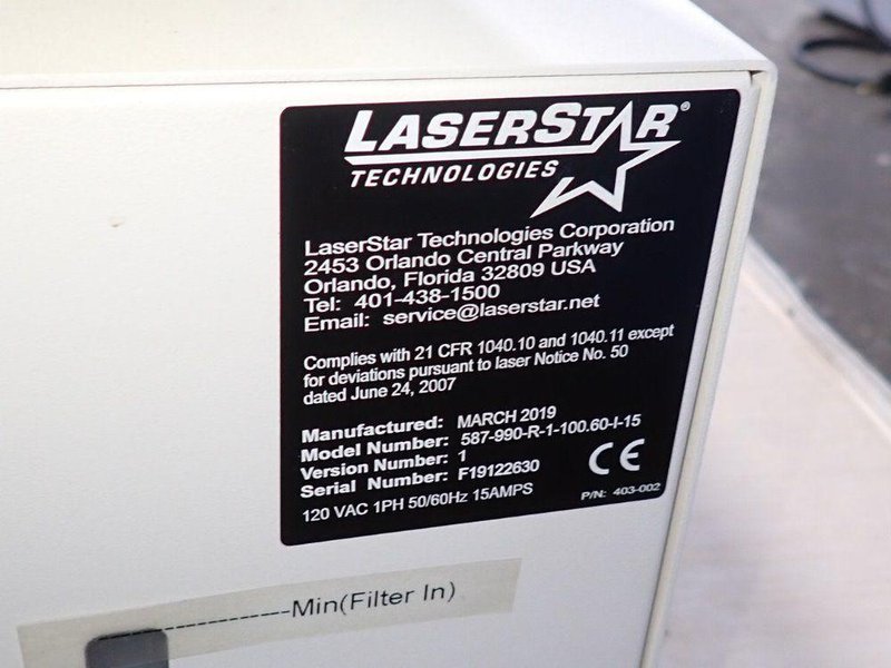 LASERSTAR TECHNOLOGIES CORPORATION LASER WELDER  -  587-990-R-1-100.60-I-15