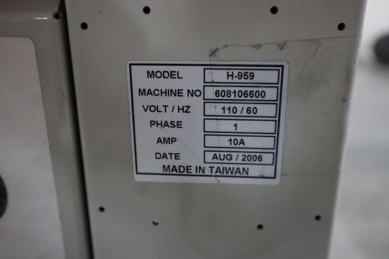 ULINE H-959 Poly Strapping Machine, Semi-Automatic, Portable on Casters- Auction Item