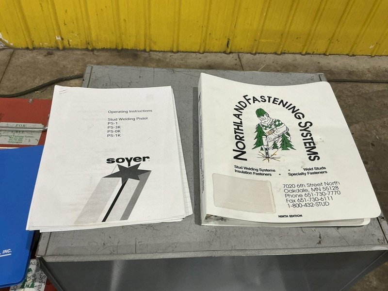 3/8" PRO-WELD MODEL #CD-512 STUD WELDER &amp; QUANTITY OF STUDS &amp; TOOLING: STOCK #22325