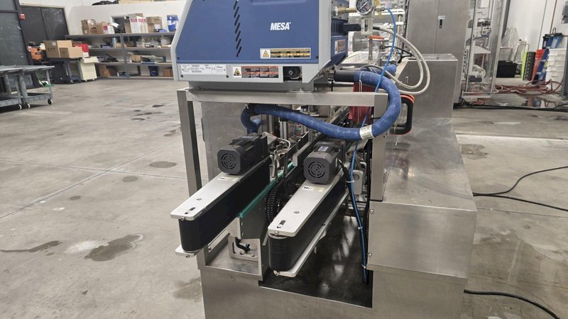 Samfull SF-720-8 8 Lane Liquid Stick Pack Machine with Counter, Cartoner, 1000L Homogenizing Mixer and Transfer Pump, 2024 – Complete Liquid Stick Pack Processing and Packaging Line