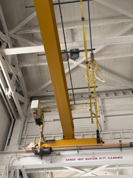 10 TON X 49' SPAN KONE SINGLE GIRDER OVERHEAD BRIDGE CRANE. STOCK # 0757326
