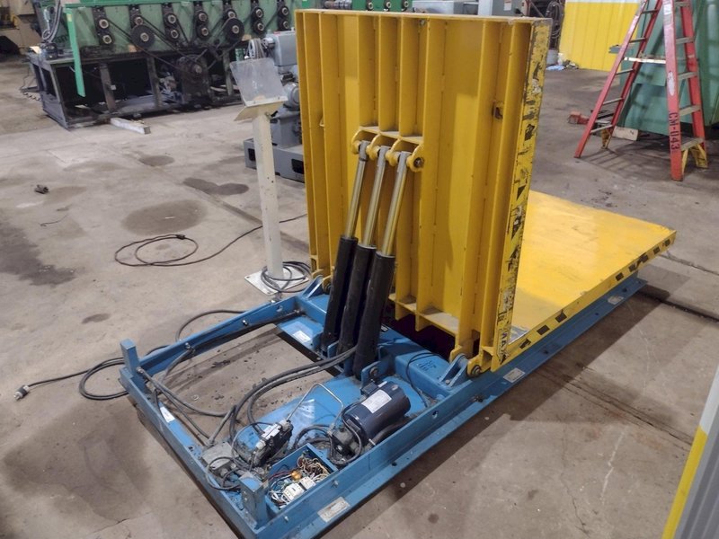 6,000 LBS X 48" X 48" MAX MODEL #LPTT-UP-060-90 HYDRAULIC TILT UPENDER 90 DEGREE FLIP TABLE 110V SINGLE PHASE : YOBRO #25893