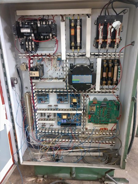 30" WIDE X .065" ROWE 7 ROLL POWERED COIL STRAIGHTENER: STOCK #13903