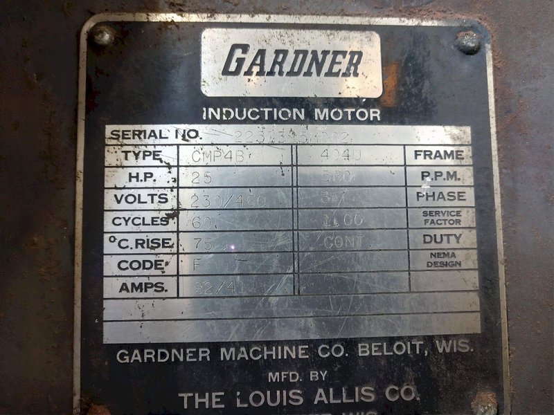 36&quot; GARDNER MODEL #2V36M36 VERTICAL DOUBLE DISC SPRING GRINDER: STOCK 14953