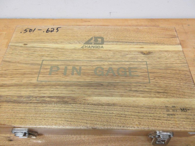 Changda .501" - .625" and .626" - .750" Minus Pin Gage Sets in Wooden Cases, ***All New Pins Still Wrapped***- Auction Item