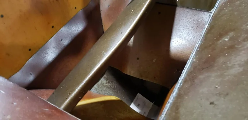 36" x 36" x 49" deep overhead hopper