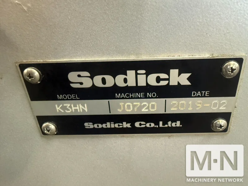 Sodick K3HN CNC Small Hole EDM, 2019