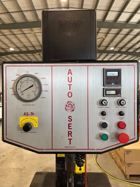 AUTO SERT # AS-7.5 Hydraulic Insertion Press 7.5 Ton USA #6681