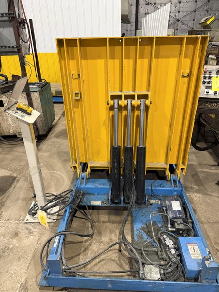 6,000 LBS X 48" X 48" MAX MODEL #LPTT-UP-060-90 HYDRAULIC TILT UPENDER 90 DEGREE FLIP TABLE 110V SINGLE PHASE : YOBRO #25893