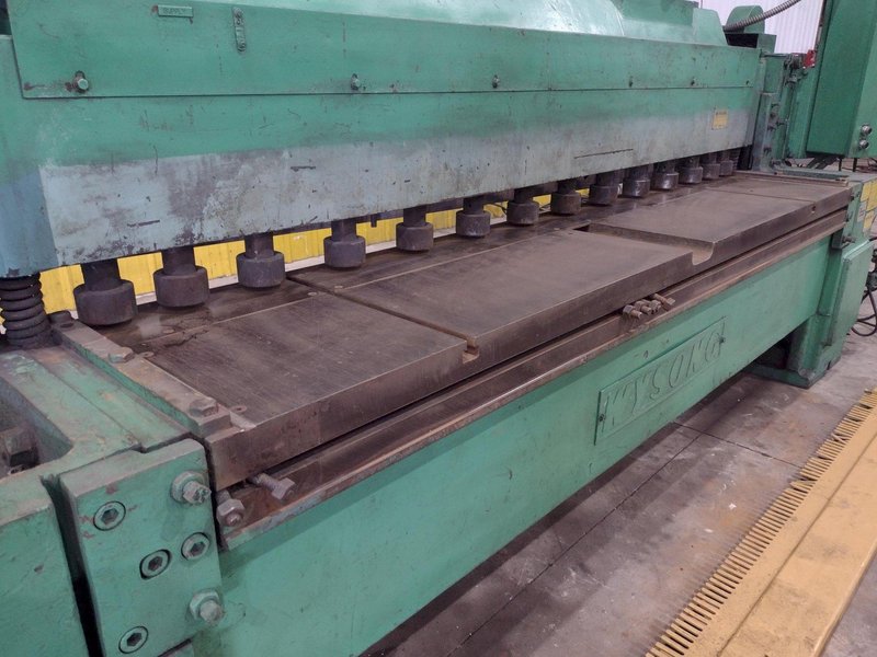 8&#039; X 1/4&quot; WYSONG MODEL #825 MECHANICAL POWER SQUARING SHEAR: STOCK #23635