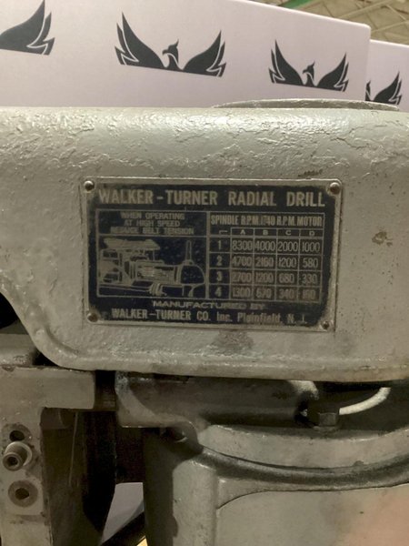 WALKER TURNER 2ft Radial Arm Drill USED