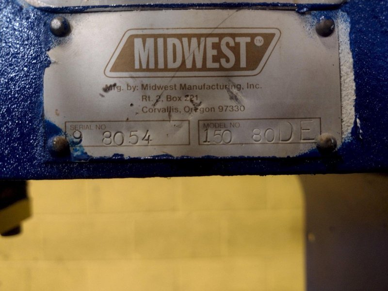 80 TON MIDWEST MODEL #150-80DE HYDRAULIC IRONWORKER: STOCK #17220
