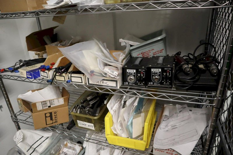 Rolling Adjustable Shelf Wire Racking with 6 Shelves and Contents Hardware, Clamps and Assorted Tools- Auction Item