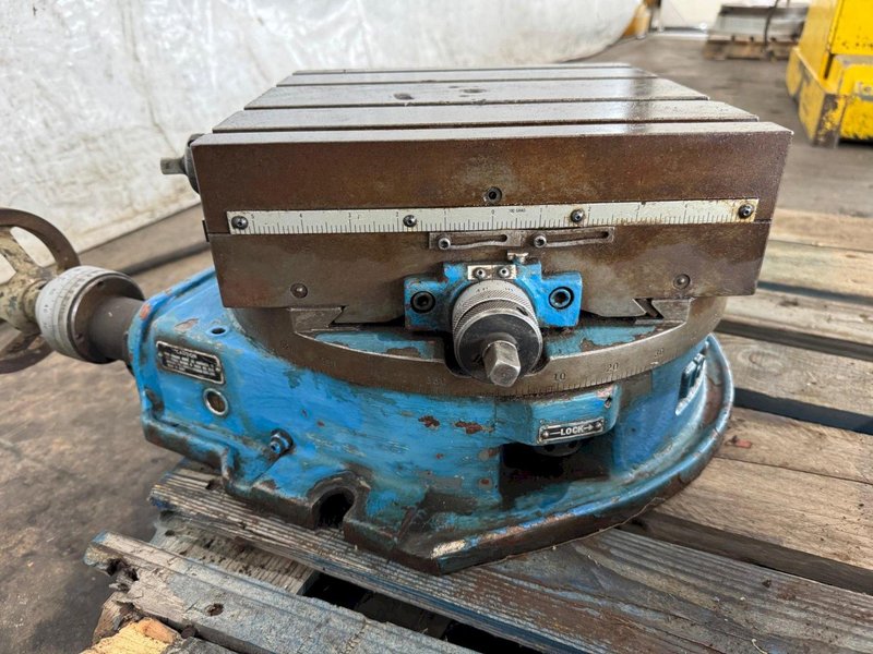 TROYKE DMT-15 CROSS SLIDE ROTARY TABLE, 12"X12" T-SLOT TABLE STOCK # 1113324