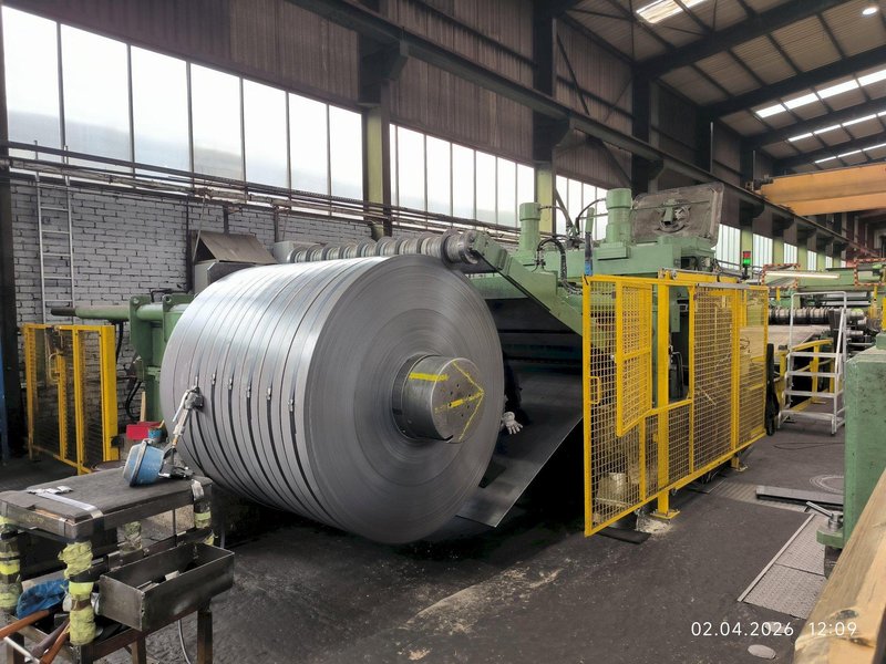 PEKRUN MASCHINENFABRIK 1520mm x 6.5mm 25 TON LOOPING PIT SLITTING LINE