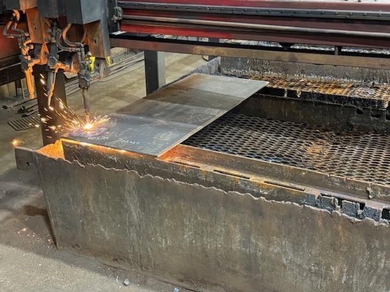 USED MG MESSER 10&#039; X 20&#039; CNC OXY FUEL CUTTING SYSTEM, Stock# 11116, Year: 1992