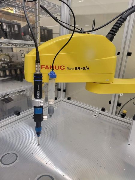 Visco Tech PreeFlow Painting  Eco Pen 600 Painting System, 2018 – Fanuc Seara SR-6ia, Full Enclosure