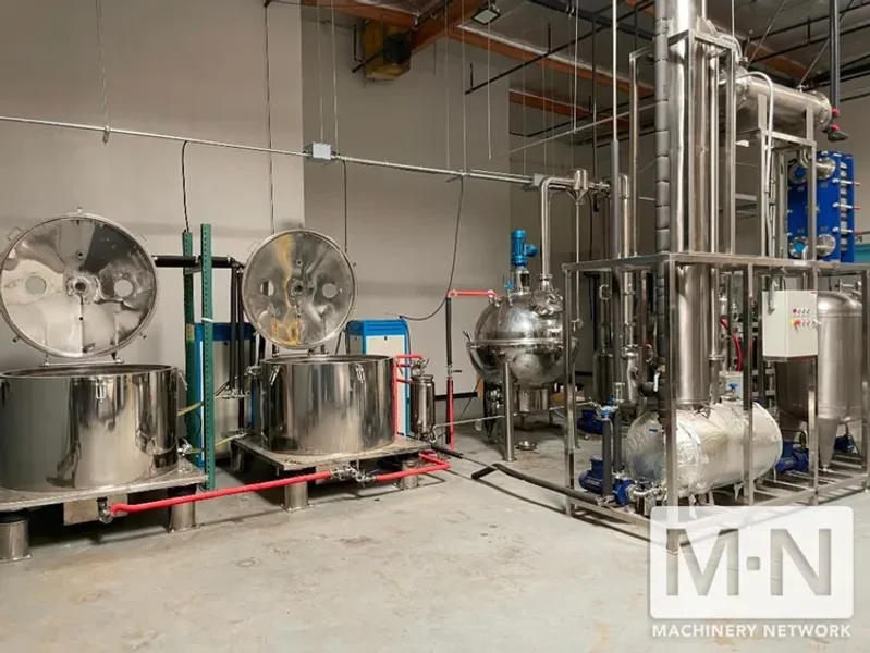 Full Extraction Line: Centrifugal Separator, Falling Film Evaporator, Spherical Vacuum Decompression Evaporator