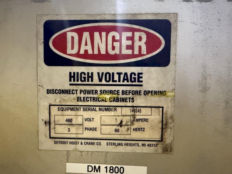 3 TON X 20' OSBORN SINGLE GIRDER CRANE W/ DETROIT HOIST: YOBRO #24536