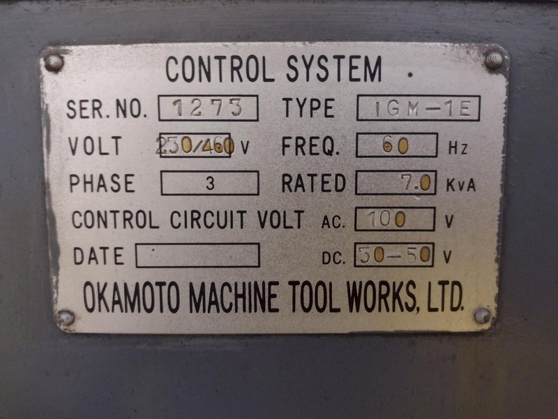 OKAMOTO MODEL #IGM-1E INTERNAL ID GRINDER: YOBRO #25832