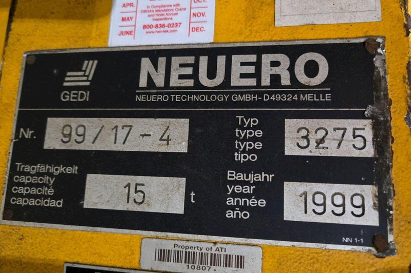 NEUERO 3275 15 TON VEHICLE LIFT USED