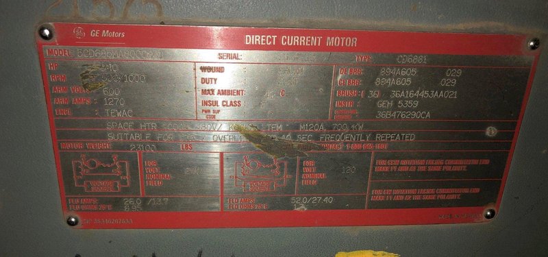 940 HP GE ELCTRIC MOTOR