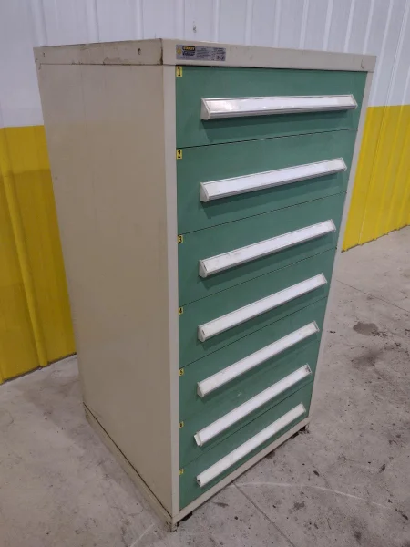 7 DRAWER VIDMAR INDUSTRIAL STORAGE CABINET 30&quot; X 27.5&quot; X 59&quot;: STOCK #4136 (36 AVAILABLE)