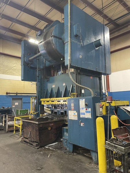 500-ton Bliss SC2-500-108-60 Straight Side Mechanical Metal Stamping Press, Year 1989 Full Rebuild In Process!