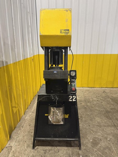 1.25" PARKER SUPER-KRIMP HYDRAULIC HOSE CRIMPER &amp; CRIMP DIES, WITH ENERPAC HYDRAULIC UNIT: YOBRO #25556