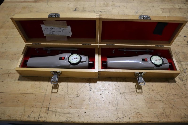 Chatillon Force Gages: DPP-10 and DPP-25 10Lb and 25Lb Capacities, Dial Type, In wood cases- Auction Item