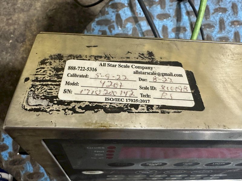 40,000 LBS X 60&quot; X 60&quot; WEIGH-TRONIX  MODEL #DS60X60-40 PLATFORM FLOOR SCALE: STOCK #17925