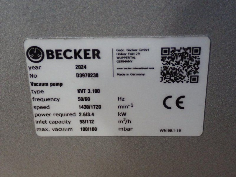 BECKER 98/112 M^3/H VACUUM PUMP  -  KVT 3.100