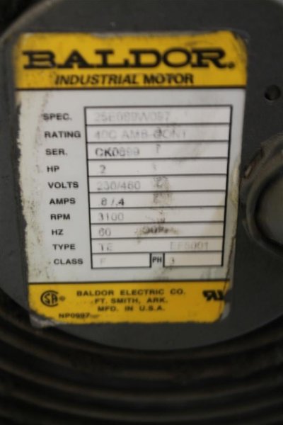 100 HP VECTOR DRIVE MOTOR WITH DRIVE:  STOCK #62942