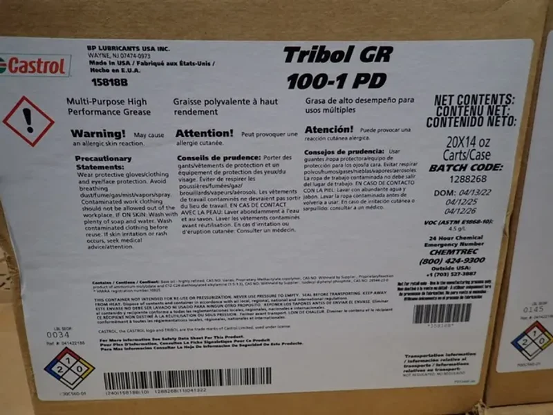 CASTROL 14 OZ INDUSTRIAL GREASE  -  TRIBOL GR 100-1 PD