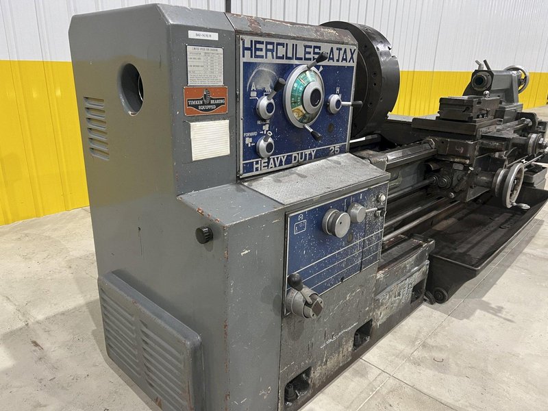 27&quot; x 84&quot; HERCULES AJAX MODEL #HR2000 #25 HEAVY DUTY GAP BED ENGINE LATHE, 4&quot; HOLE: STOCK #19837