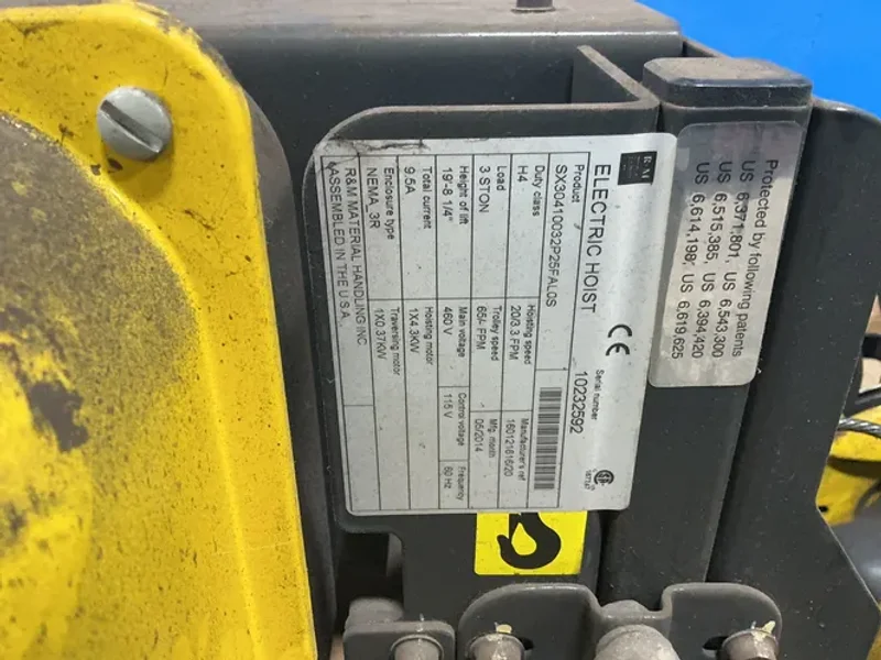 R&amp;M 3 TONS HOIST  -  SX30410032P25FAL0S