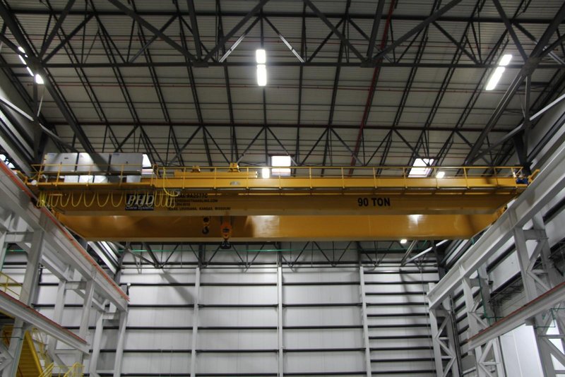 90/45 TON X 82&#039; X 40&#039; LIFT PHD 8 WHEEL OVERHEAD BRIDGE CRANE