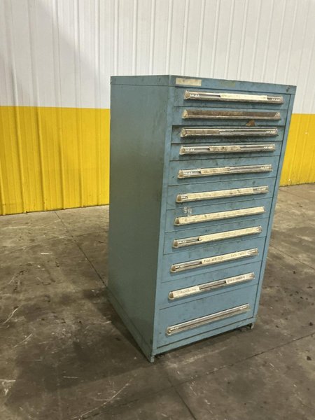 11 DRAWER STANLEY VIDMAR 28" X 30" X 59" TOOL &amp; PARTS STORAGE CABINET: YOBRO #25961