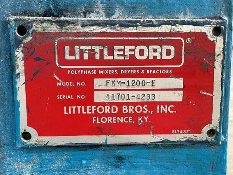 LITTLEFORD 42 CU FT, 29.CU FT WORKING FKM 1200E MIXER  -  FKM 1200E