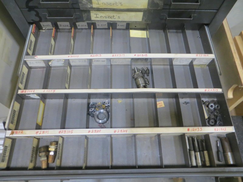 6 Drawer Cabinet and Contents- Included a LARGE SUPPLY Of Inserts, Hardware AND MORE!- Auction Item