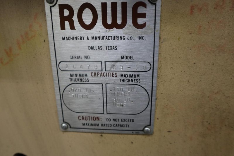 Bliss SC2-500 500 Ton Straight Side Punch Press, Double Crank, 12" Stroke, with Rowe Press Feed, Controls and Coil Reel- Auction Item