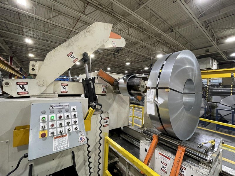 40,000 lbs. x 36&quot; Feed Lease High Strength Steel Coil Feed Line, Year 2015