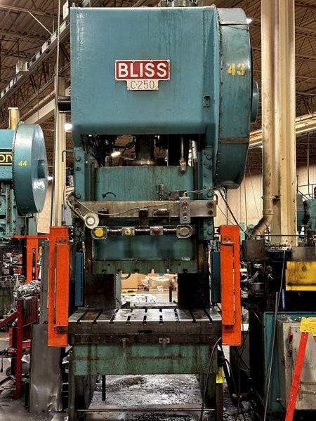 250-ton Bliss Model C-250 Single Point Gap Press For Sale